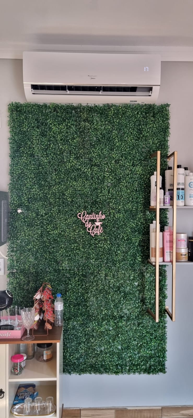 Instalação em ambiente decorado